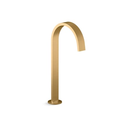 Kohler Bathroom Faucet, 0 in Mount, Vibrant Brushed Modern Brass 1 Hole 77966-2MB